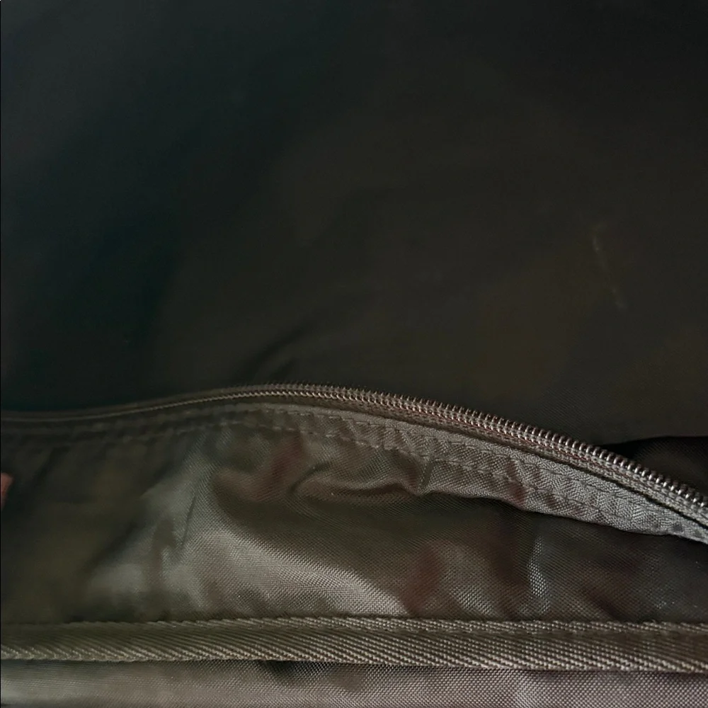 L.L. Bean Black and Blue Leaf Pattern Laptop Bag